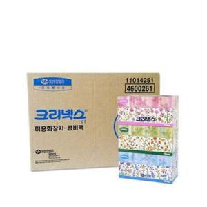 티슈 각 미용 크리넥스 화장지 250매x3개x6팩 휴지 WFLX7GS