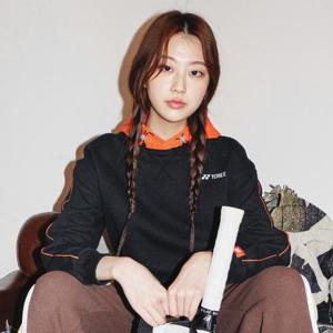 요넥스 245TL007F 여성 크롭 후드 긴팔 티셔츠