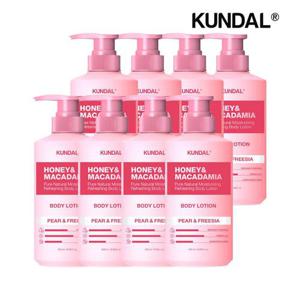 [쿤달]쿤달 허니 앤 마카다미아 퓨어 바디로션 페어앤프리지아 500ml x8개
