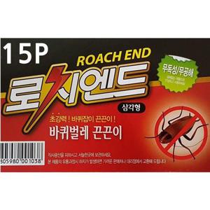 로치엔드 바퀴벌레약 끈끈이 15P 바퀴약 바퀴먹이 WFKY1SB
