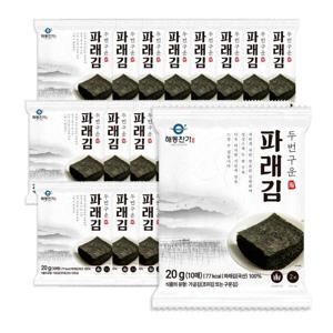 [해동찬가] 두 번 구운 파래김 10매 x 10봉 (100매)