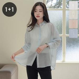 ★1+1/단독특가★[키첼] 큐즈엘 링클 뒷트임 셔츠 살안타템
