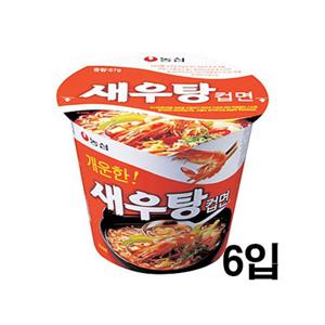 농심 새우탕 소컵 (6입) 1박스