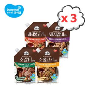 동원 하루미 양념 500g (소갈비/소불고기/돼지갈비/돼지불고기) 3개