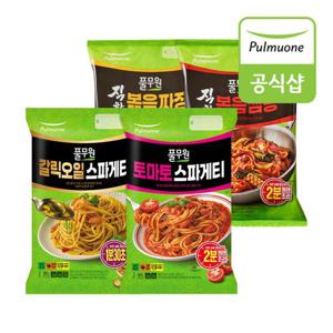 풀무원 갈릭오일x1개+토마토 스파게티 1개+직화볶음짜장x1개+직화볶음짬뽕x1개
