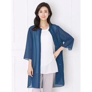 [모슬린]엄마옷 쉬폰 시스루 롱 자켓 MQG125866 마담/미시옷/중년여성의류/빅사이즈/50대/60대여성옷