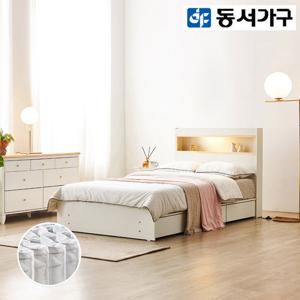 동서가구 이즈 카이 LED 편백 수납 SS침대+독립매트리스 DF921958