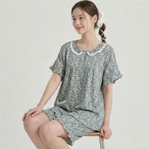 갤러리아_바풀 여성 반팔 잠옷 레이온 여름 냉감 실내복 상하세트 MJ CZ 1