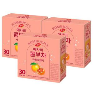 동서 애사비 콤부차 자몽 오렌지 30T X 3개