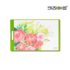 키친아트/ 그린 부케로즈 양면 향균은 도마 -중