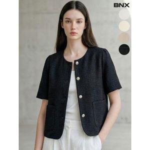 [BNX]라운드넥 포켓 여름 반팔 자켓