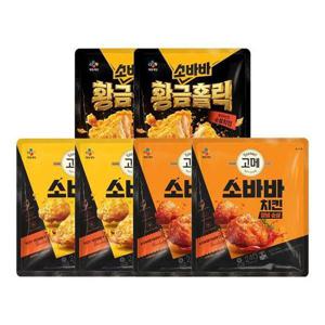 [CJ제일제당]고메 소바바 순살치킨  240g x6개 (소이허니 2개 + 양념 2개 + 황홀순살 2개)