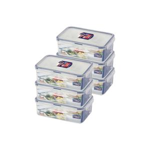 [본사] 락앤락 클래식 직사각 3칸찬통 1L 6개 구성/레트로 감성
