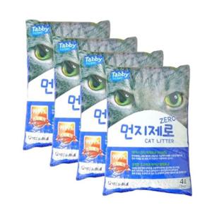 테비 먼지제로 4L x 4개입 벤토나이트 고양이모래