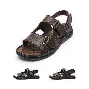 [정상가 129,000원] 엘칸토 남성 소가죽 벨크로 샌들 2.5cm LCMW81M326