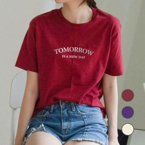[셀러허브_여성트랜드패션]루즈핏 투모로우 레터링 여성티셔츠 여름반팔티