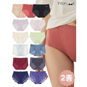 [핑크룩]레이스/햄라인/맥시 데일리 삼각 여성팬티2종