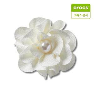 갤러리아_[크록스 본사] 화이트 패브릭 플라워 펄 꽃 지비츠 참 10015380