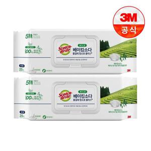 [3M]베이킹소다 물걸레 청소포 플러스 대형 25매 x 2개