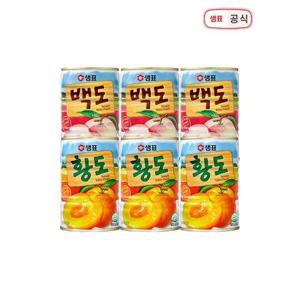 [샘표]복숭아 황도 백도 400g 6개
