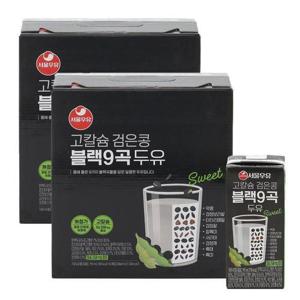 [서울우유]서울우유 고칼슘 검은콩 블랙9곡 두유 190ml 32팩-칼슘250mg 식물성 단백질 함유 (37852552)