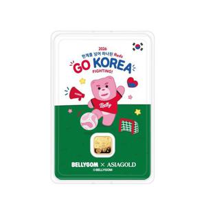 [벨리곰x아시아골드] 1g 벨리곰 축구 스퀘어 골드바 / 금투자 금테크 순금