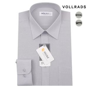 폴라츠VOLLRADS 모달 그레이 솔리드 긴팔 일반핏셔츠HNSVD143HNS