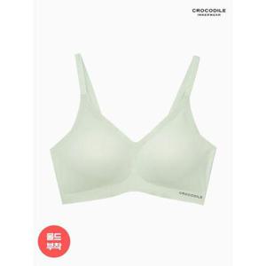 [크로커다일 이너웨어]라이크라 몰드부착 스트랩 브라 올리브그린