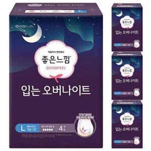 좋은느낌 입는 오버나이트 대형 4입 x 4팩 GWM (WFGKJDQ)