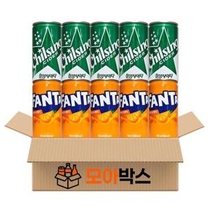 [코카콜라][모아박스] BEST 탄산음료 소캔 환타 칠성사이다 190ml 10캔 (5캔+5캔) /s (43383883)
