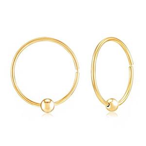 [NeeGee] 14K GOLD 원볼 파이프링 이어링