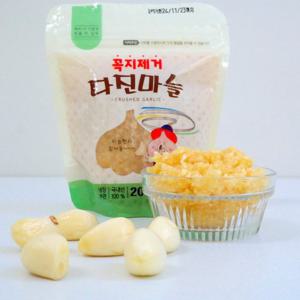 [꼭지제거]국내산 수제 다진마늘 200g 10팩