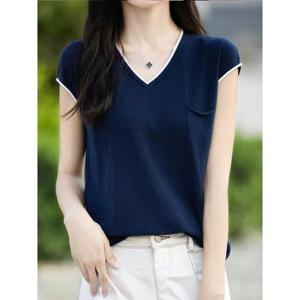[카라]KARRA 배색라인캡슬리브니트_A5M0216