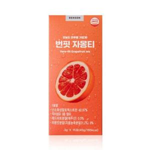 번핏 쾌변+다이어트 타먹는 자몽티 3gx15포 (식이섬유 3종함유)
