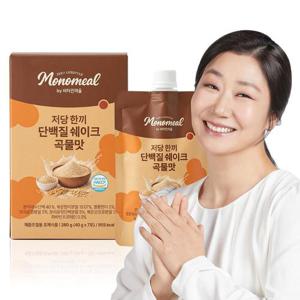 비타민마을 모노밀 저당 한끼 단백질쉐이크 파우치 곡물맛 크런치 40g x 7포