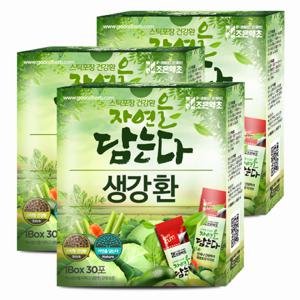 [조은약초] 프리미엄 생강 환 스틱 3g x 30포 x 3박스 (총 270g)