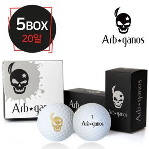 아브가노스 비거리 전용 2piece 골프공 4알 * 5box (20알) (BLACK/GOLD)