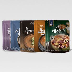 Fresh 초원식품 간편조리 즉석탕 5종 x각2봉 (총10봉 육개장+설렁탕+추어탕+차돌된장찌개+양평해장국)
