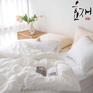 갤러리아_요빌 오가닉면 레이스자수 차렵이불 베개세트(Q) by효재