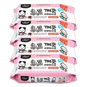 반려견발바닥물티슈 강아지 손발 엉덩이 물티슈 20매 4P 외출 위생 시트