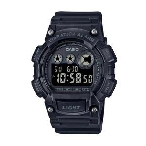 카시오 W-735H-1B 군인 군용 전자 진동 알람 남성 우레탄시계