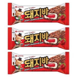 롯데 돼지바 딸기 40개 딸기 돼지바 딸기 초코아이스크림 초코 딸기아이스