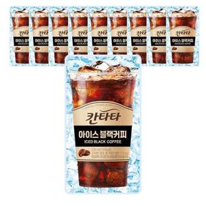 [칸타타]롯데 칸타타 아이스 블랙커피 230ml X 10개 파우치 음료 (18998064)