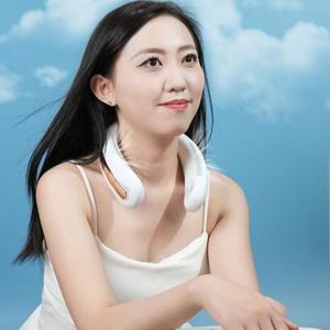 최신형 넥밴드 선풍기 LCD 디스플레이 2000mA
