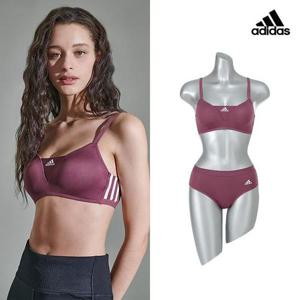 [아디다스 언더웨어]퍼포먼스 여성 브라팬티 2종 세트 버건디
