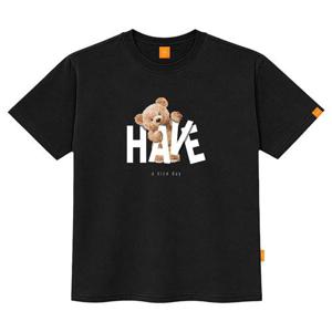 엘라모 나이스베어 반팔 티셔츠 남녀공용 빅사이즈 S~4XL