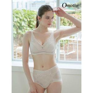 [오모떼]프리미엄 수피마 코튼 풀커버 레이스 브라 팬티 2종 세트/아이보리