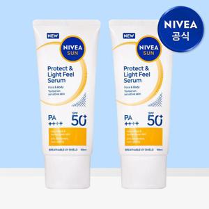 [니베아 공식] 니베아 선 프로텍트 앤 라이트 필 퍼펙트 선 세럼 SPF50+ PA+++ 90ml 2개