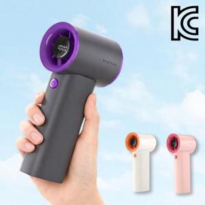 휴대용 선풍기 LED 저소음 강풍 5단 미니 3600mAh