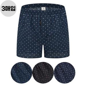 [폴밋]남자 사각 트렁크팬티 면트렁크 팬티 3매입 세트 국산 남사각 속옷 선물